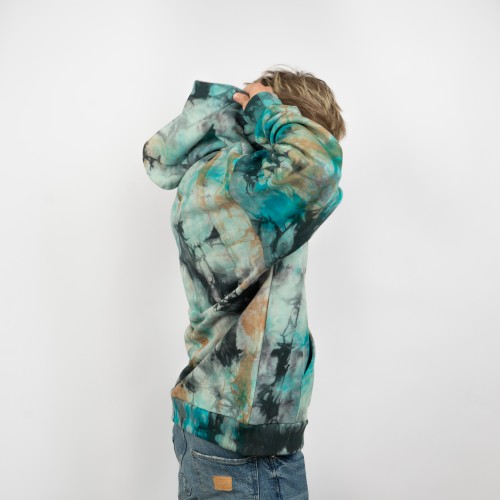 Худи оверсайз ЮНОСТЬ™ «Агенда» лого вышивка - Tie-Dye 400г