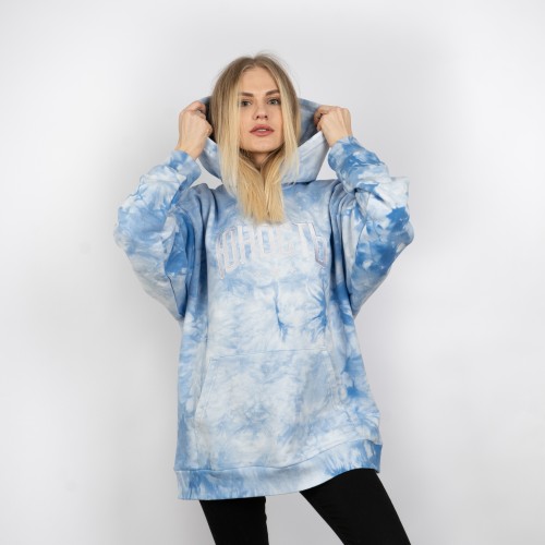 Худи оверсайз ЮНОСТЬ™ «Агенда» лого вышивка - Tie-Dye 400г