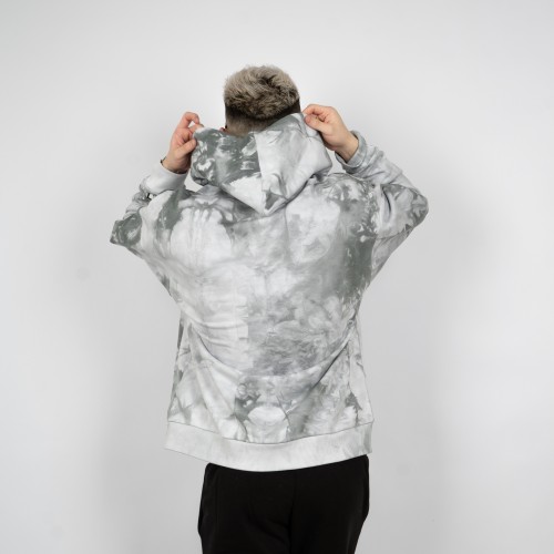 Худи оверсайз ЮНОСТЬ™ «Агенда» лого вышивка - Tie-Dye 400г