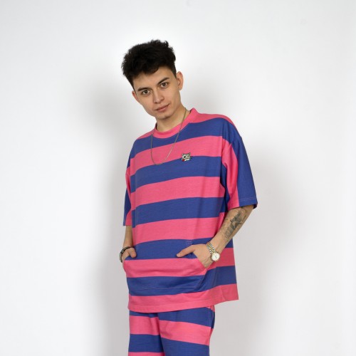 Футболка оверсайз ЮНОСТЬ™ x Мурмуризм «Candy Stripe»